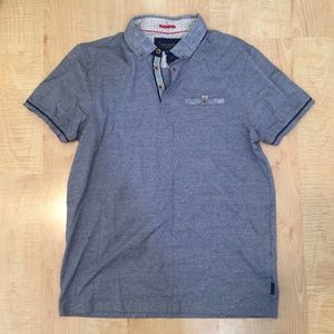 Ted Baker blue white striped polo